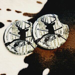 Deer Hunter Neoprene Car Coaster Set ( 5 Pack)